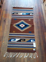 Zapotec Handwoven Wool Rug; 22"x44"; Z125-5