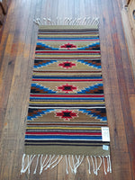 Zapotec Handwoven Wool Rug; 22"x44"; Z122-A