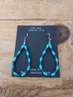 Navajo Handcrafted Turquoise and Lapis Earrings