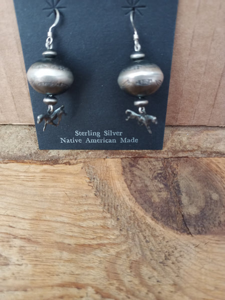 Authentic Navajo Pearl Sterling Silver Earrings