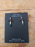 Authentic Zuni Cross Inlay Earrings; ER1-B4