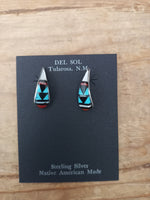 Zuni Traditional Inlay Earrings; ER16-03