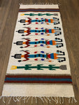 Handwoven Wool Corn Maiden Rug; 30”x60”