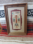 Navajo Sand Painting by Nephi Benally; 6"x9"; SP17-L
