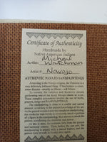 Navajo Sand Painting by Michael Watchman; 7"x7"; SP911-9