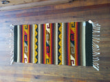 Zapotec Handwoven Wool Rug; 22"x44"; Z4-4