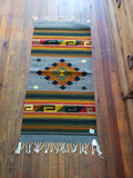 Zapotec Handwoven Wool Rug; 22"x44"; Z4-1