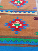 Zapotec Handwoven Wool Rug; 22"x44"; ZP4-12