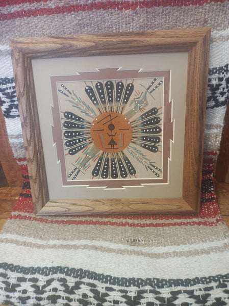Navajo Sand Painting by Deborah Foster; 10"x10"; SP916-1