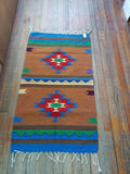 Zapotec Handwoven Wool Rug; 22"x44"; ZP4-12