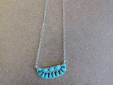 Authentic Sterling Silver and Turquoise Necklace; NK18-7