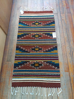 Zapotec Handwoven Wool Rug; 22"x44"; ZP4-5