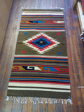Zapotec Handwoven Wool Rug; 30"x60"; Z22-3