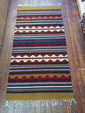 Zapotec Handwoven Wool Rug; 30"x60"; Z22-10