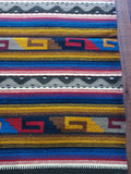 Zapotec Handwoven Wool Rug; 22"x44"; Z4-3