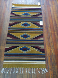 Zapotec Handwoven Wool Rug; 22"x44"; ZAP30-4