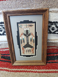 Navajo Sand Painting by Nephi Benally; 6"x9"; SP17-C