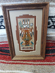 Navajo Sand Painting by Marlene Doby; 6"x9"; SP17-H