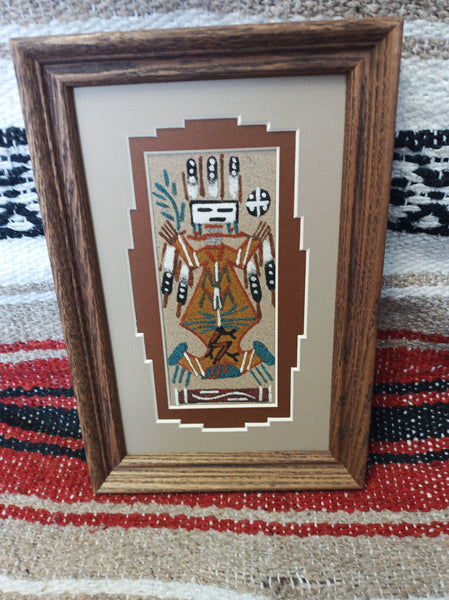 Navajo Sand Painting by Marlene Doby; 6"x9"; SP17-H