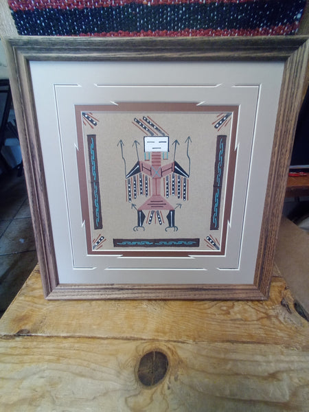 Navajo Sand Painting by Deborah Foster; 13"x13"; SP-9-6-F