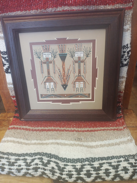 Navajo Sand Painting by Deborah Foster; 10"x10"; SP916-5