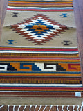 Zapotec Handwoven Wool Rug; 22"x44"; Z4-7