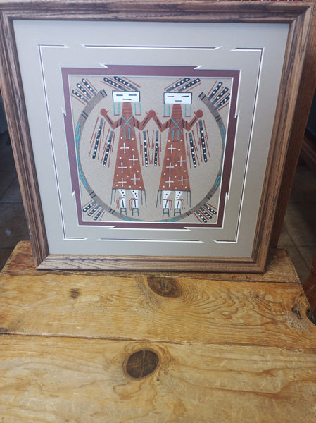 Navajo Sand Painting by Deborah Foster; 13"x13"; SP96-5