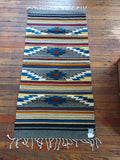 Zapotec Handwoven Wool Rug; 22"x44"; Z4-9