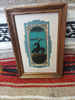 Navajo Sand Painting by Herman Tyler Jr; 6"x9"; SP17-D