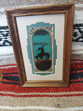 Navajo Sand Painting by Herman Tyler Jr; 6"x9"; SP17-D