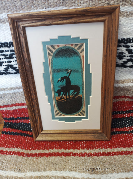 Navajo Sand Painting by Herman Tyler Jr; 6"x9"; SP17-D