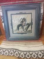 Navajo Sand Painting by Michael Watchman; 10"x10"; SP916-3