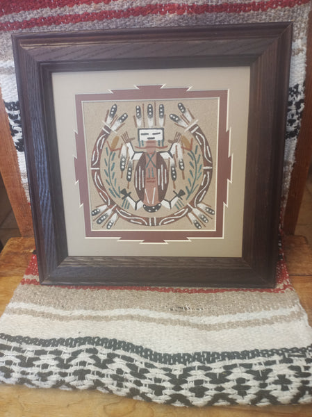 Navajo Sand Painting by Marlene Doby; 10"x10"; SP916-6