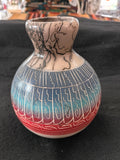 Authentic Navajo Horsehair Pottery; 6" tall x 13.5" diameter; NP4-6