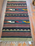 Zapotec Handwoven Wool Rug; 30"x60"; Z17-5