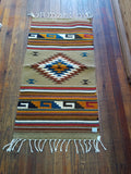 Zapotec Handwoven Wool Rug; 22"x44"; Z4-7