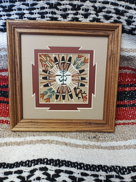 Navajo Sand Painting by Marlene Doby; 7"x7"; SP911,-10