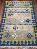 Handwoven Wool Rug; 4'x6'; W4x6-2