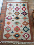 Handwoven Wool Rug; 3'x5'; W3x5-1