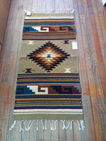 Zapotec Handwoven Wool Rug; 22"x44"; ZP4-1