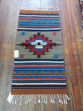 Zapotec Handwoven Wool Rug; 22"x44"; ZAP30-3