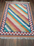 Handwoven Wool Rug; 4'x6'; W4x6-1