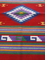 Zapotec Handwoven Wool Rug; 22"x44"; ZP4-15