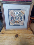Navajo Sand Painting by Marlene Doby; 13"x13" framed; SP96-2