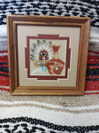 Navajo Sand Painting by Michael Watchman; 7"x7"; SP911-8