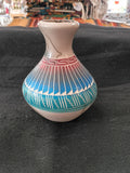 Authentic Navajo Horsehair Pottery; 6" tall x 13.5" diameter; NP4-7