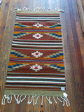 Zapotec Handwoven Wool Rug; 22"x44"; Z4-8