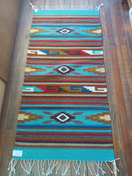 Zapotec Handwoven Wool Rug; 30"x60"; ZAP9-3-15