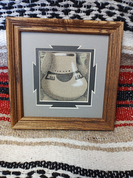 Navajo Sand Painting by Herman Tyler Jr; 7"x7"; SP911-1