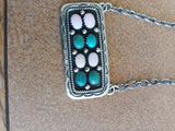 Authentic Turquoise and Pink Conch Shell Necklace; NK18-2